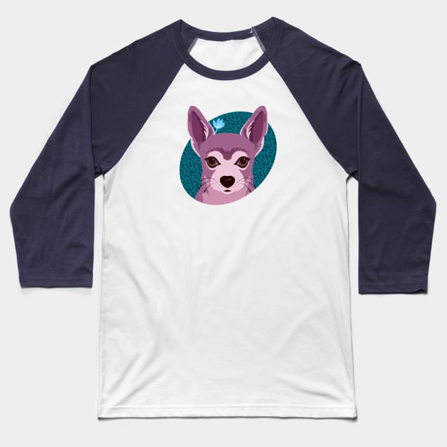 Cute Chihuahua Baseball T-Shirt by Annelie
